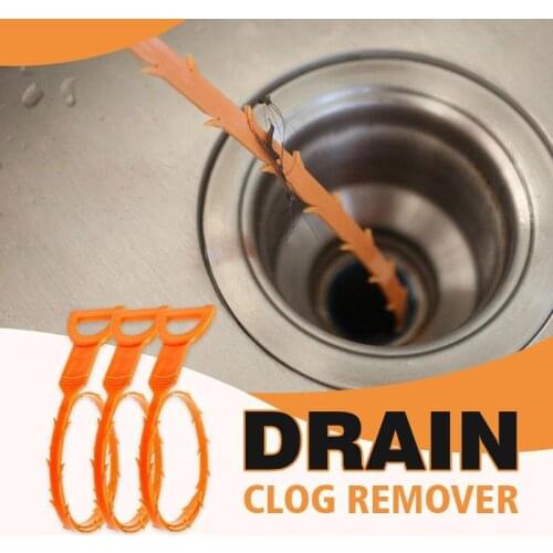 Hair Cleaner Sink Anti-blocking Cleaning Hook Sewer Toilet Flusher Durable And Convenient Handle Design