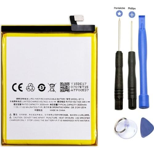 3000mAh BT15 Battery Replacement forMEIZU M3S Battery m3 s Battery With free repair tools