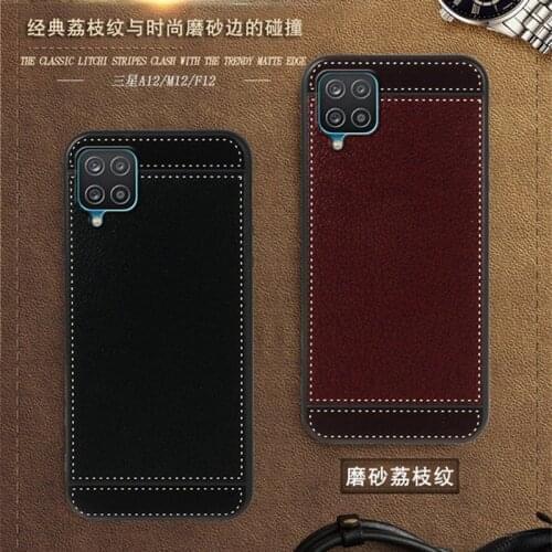 For Samsung A12 F12 Case 6.5 Inch Black Red Blue Pink Brown 5 Style Fashion Mobile Phone Soft Silicone Samsung Galaxy A12 Cover
