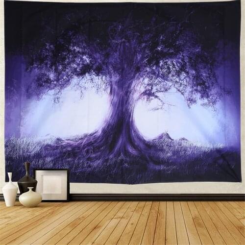 Home Forest Moon Galaxy Tapestry for Bedroom Room Decor Wall Hanging Trippy Decor Tapestr Decoration Mural Hippie Tapiz Gobelin