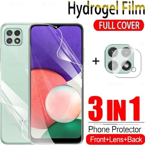 3in1 Hydrogel Film For Samsung galaxy A22 A32 A42 A52 A72 4G 5G Camera Lens Protective Film For samung a21s a21 Film Not Glass
