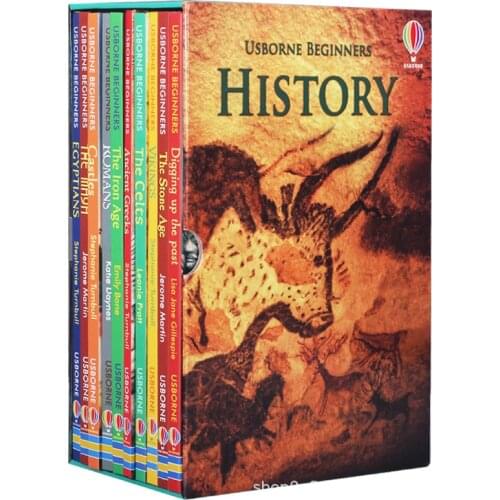 Usborne Beginners History 10 Books Collection Box Set Stone Age,Iron Age,Egyptians,Ancient Greeks,Romans,Vikings,Castles & MORE