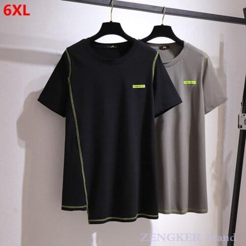 Korean version loose and thin, hit color short-sleeved t-shirt summer new plus size womens clothing tops for women 5XL 6XL