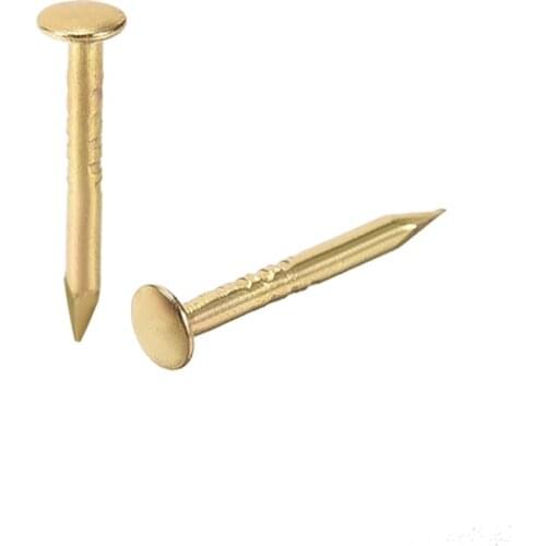 Uxcell 700pcs 1mmx10mm Small Tiny Nails for DIY Decorative Pictures Wooden Boxes Household Accessories Gold Tone