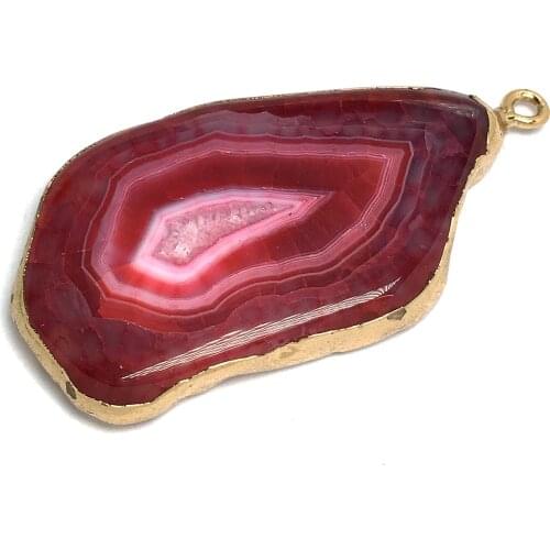 Fashion Natural Stone Agates Pendant Irregural Charms Pendants for Jewelry Making DIY Neckalce Accessories Gifts