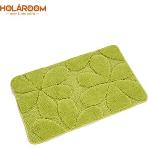 Solid Floral microfiber Mat polyester Door Mat thick carpet Non-slip Bath Mat Rugs for living room kitchen & bathroom