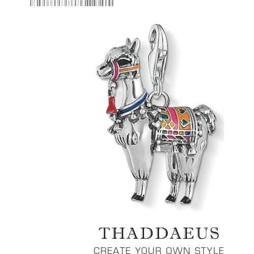 Alpaca Llama Charms Pendant 925 Sterling Silver Pendants Fashion Jewelry Cute Gift For Europe Jewelry Making DIY & Women & Men