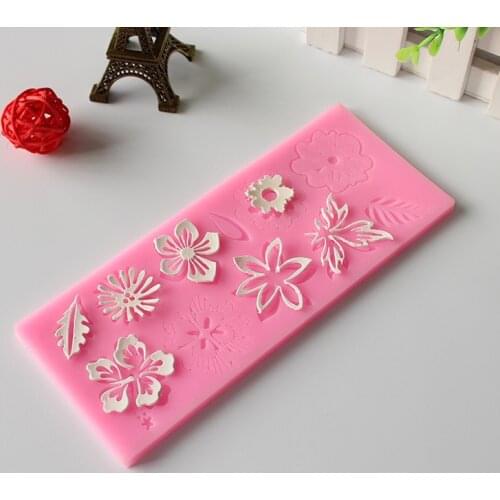 Flower Leaf Lace Mold Cake Mould Silicone Baking Tools Kitchen Accessories Decorations For Cakes Fondant D438