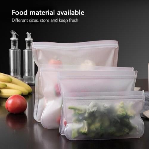 Silicone Food Storage Bag Containers Food Storage Bag Leakproof Reusable Shut Bag Silicone Bag PEVA Fresh Bag kitchen items