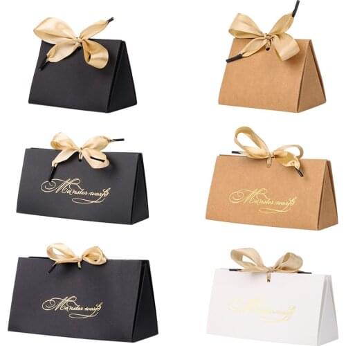 Triangular Candy Box DIY Lipstick Perfume Packing Wedding Favor Gift Boxes Chocolate Creative Decoration Bag Fashion Kraft Paper