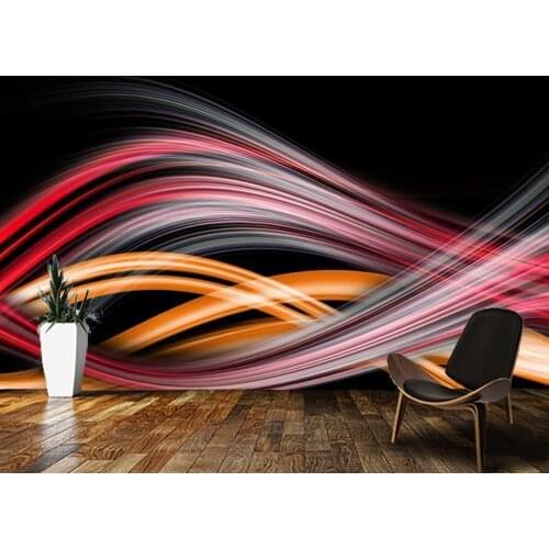 Wave fantasy technology mural used in living room bedroom sofa kitchen background decoration waterproof wallpaper