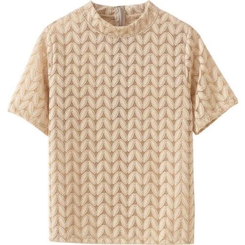 Wangxiangqian Openwork Blouses