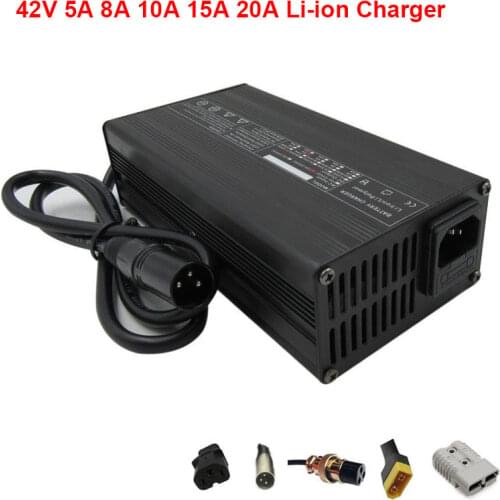 42V 3A 4A 5A 8A 10A li-ion Charger Input 110/220V for 36 Volt 10S Lithium Electric Bike Bicycle Golf cart Forklift Battery Pack
