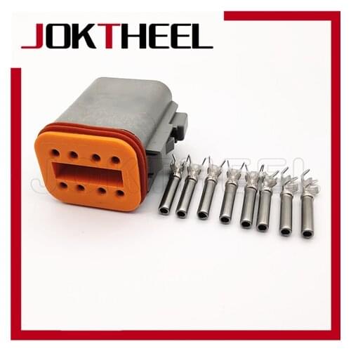 1/5/10/20 sets kit gray Deutsch 8 Pin way Sealed female Waterproof electrical auto wire Connector DT06-8S for Harley MSD Crane