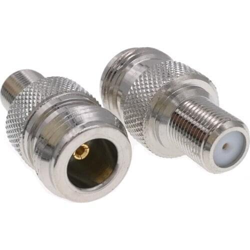 1pc F Type Female To N Female Straight TV Jack F/F RF Coaxial Adapter Connector
