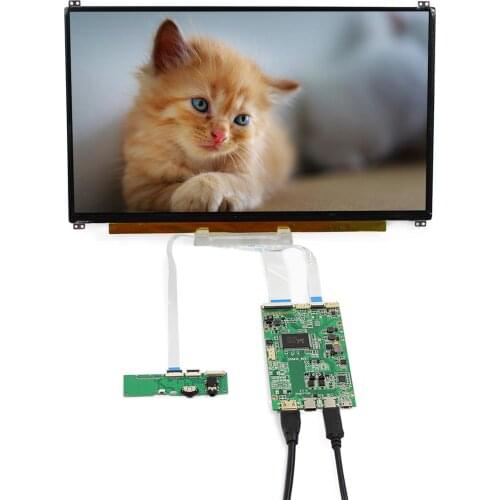 LCD Display 13.3" N133HSE 1920×1080 eDP 30 pins Full Viewing Angle LCD Screen with HD-MI Type C Controller Board