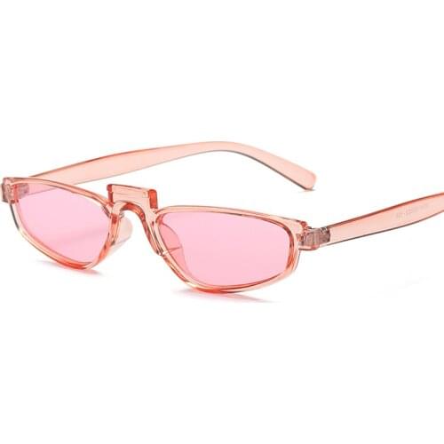2018 new fashion red sunglasses sunglasses women man retro colorful transparent small colorful Cat Eye Sun glasses for women