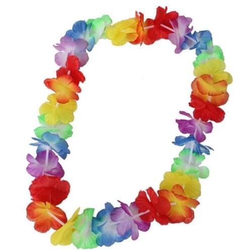 240pcsHawaiian leis Party Supplies Garland Necklace Colorful Fancy Dress Party Hawaii Beach Fun