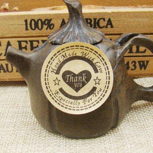 300pcs Brown Kraft /Thank You and handmade Seal Label Sticker,gift Stickers white paper especially for your adhesive labels