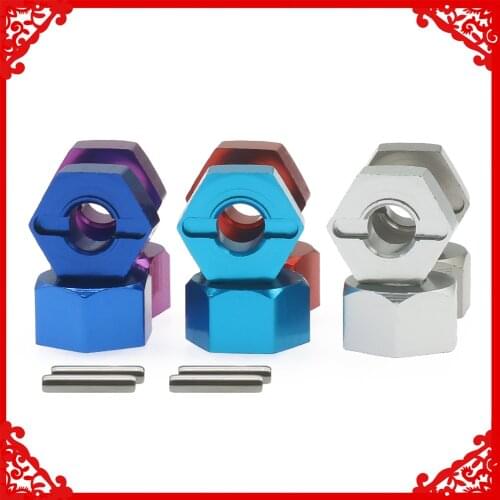 4Pcs Alloy front&rear wheel hex hub adapter for rc hobby model car 1/10 Traxxas Slash 2WD # 3654 short course parts