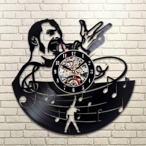 7 Color Change Musical Rock Vintage Vinyl Record Clocks Queen Rock Band LED Wall Clock with LED Wall Watch Home Decoration
