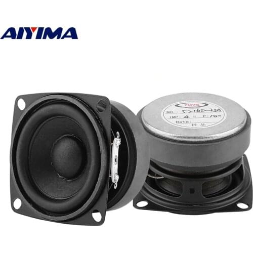 AIYIMA 2Pcs Portable Audio Speakers 53MM 4 Ohm 15W Full Range Sound Speaker Mini Loudspeaker For Home Theater DIY