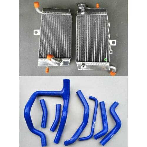 Left & Right SIDE Aluminum Radiator FOR Honda XRV750 Africa Twin XRV750T 742 cc V-twin XRV 750 T RD04 RD07 RD07a & Silicone Hose