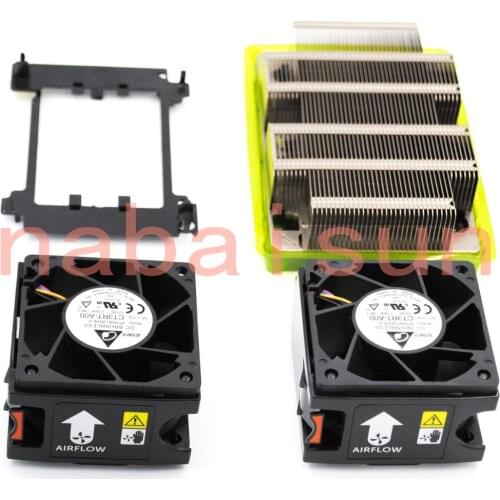 Amli-uev 2x Fans N5T36 + Heatsink C6R9H with XPDVP FOR R740 R740xd R640 CPU Kit