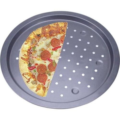14 inch Large Size Non Stick Round Pizza oven Pan Baking Tray Carbon Steel Tin Tools