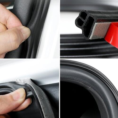 3meters B L Styling Rubber Car Door Seal Strip Sticker Trunk Soundproofing Waterproof Sealing Sticker Universal Accessories