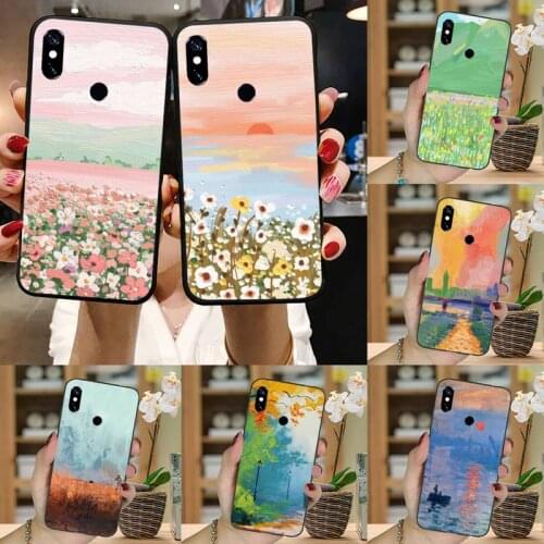 Art Oil Painting Phone Case For Xiaomi Mi Redmi Note 7 8 9 pro 8T 9T 9S 9A 10 Lite pro
