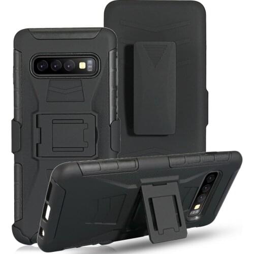 For Galaxy S10E S10 Plus Black Hybrid Holister Defender Builder shockproof Case + BELT CLIP For Galaxy S9 S8 Plus Note 9 8 5 4