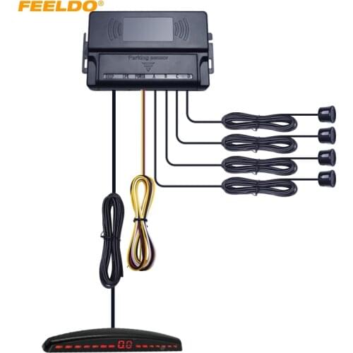 FEELDO 1Set 10-Color New 4-Sensor Ultrasonic Radar For Car Front Parking Aid System Assist #FD-2063