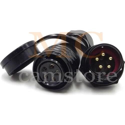 SA20-5 pin male and female cable plug socket round waterproof connector, suitable for outdoor power electrical equipment Plug