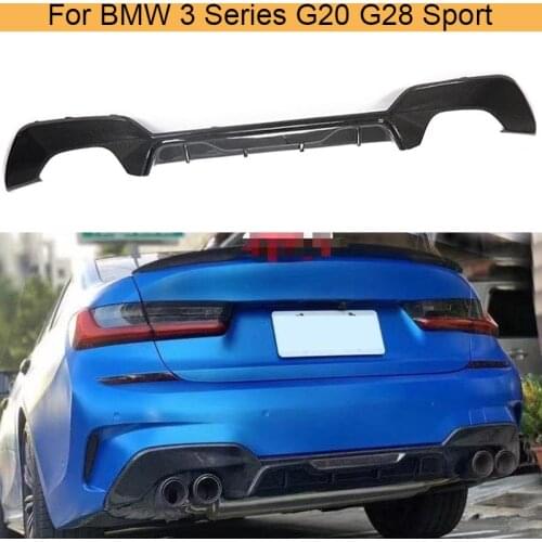Carbon Fiber Rear Bumper Diffuser Lip for BMW 3 Series G20 G28 Sport 2019 2020 Car Rear Diffuser Lip Spoiler Guard Protector