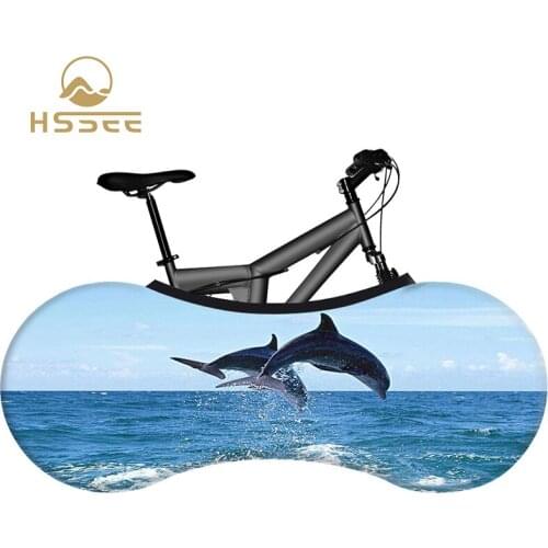 HSSEE 2020 Bicycle Indoor Dust Cover High Quality Stretch Fabric 700C 26"-28" Road Bike Tire Elastic Protective Cover