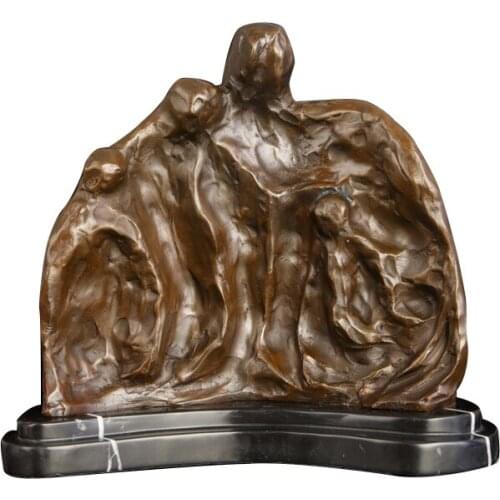 Ivorique IV-DS-383 Love Family Sculpture Abstract Statue Hot Casting Bronze Figurine Vintage Art for Home Decoration