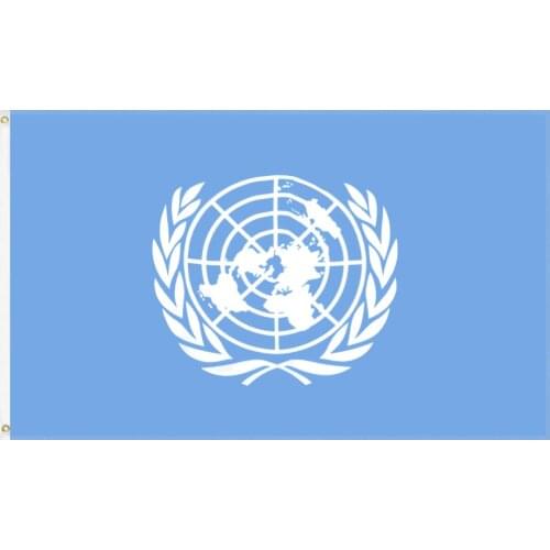 JiaHao Wholesale 100% Polyester Stock 3x5ft United Nations UN Flag