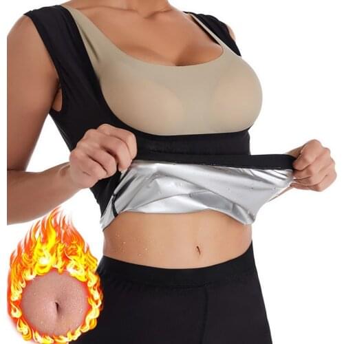 Women Sauna Sweat Vest Polymer Waist Trainer Weight Loss Shapewear Tummy Slimming Sheath Workout Body Shaper Corset Fajas Top