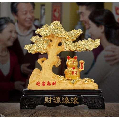Cash tree furnishing creative store foyer welcome guests fortune cat front desk decoration friend opening a business gift