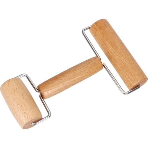 NICEYARD Wooden Rolling pin Cooking Tools Fondant Cake Dough Roller Non-stick H-shaped