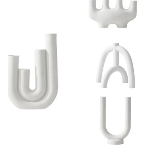 Candle Holder Ceramic Candlestick Minimalist Candle Holder Creative Tealight Holder Candle Stand Desktop Type