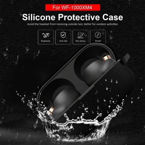Shockproof Earphone Case Earphone Protective Case For WF-1000XM4 Silicone Case Waterproof Earphone Protective Case