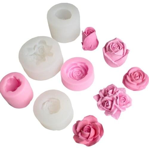 Variety of rose shape silicone mold DIY fondant cake mold soft candy dry Pez mold