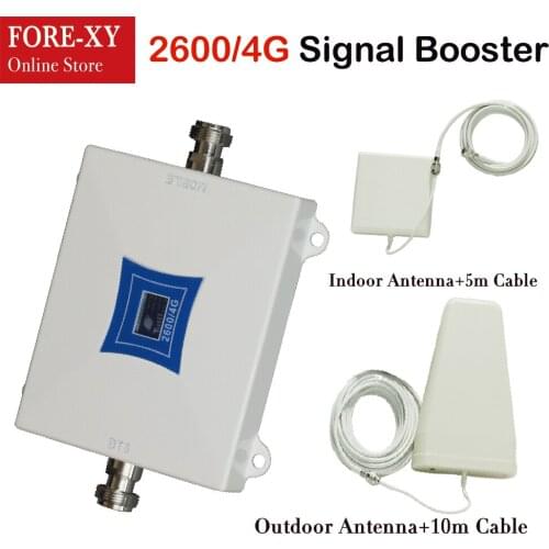 ZQTMAX 4G Repeater LTE cellular signal amplifier LTE-FDD 2600 Cellphone Signal Booster Band 7 Mobile Phone Signal Repeater