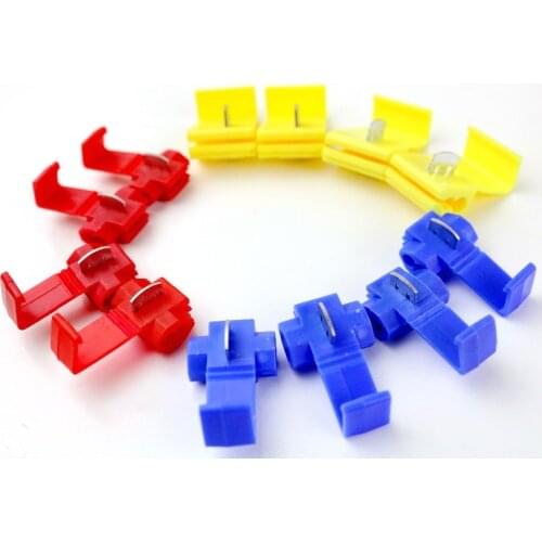 50PCS Scotch Lock Electric Wire Cable Connectors Quick Splice Terminals Crimp Non Destructive Without Breaking Line AWG 22-18