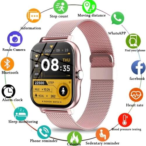 LIGE 2021 New Women Smart Watch Women Bluetooth Call Music Control Heart Rate Monitor Waterproof Men Smartwatch For Android IOS
