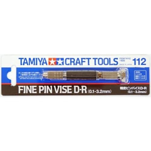 Tamiya 74112 Craft Tools - Fine Pin Vise D-R (0.1-3.2mm) Craft Tools TAM74112 Modelling Accessories Item