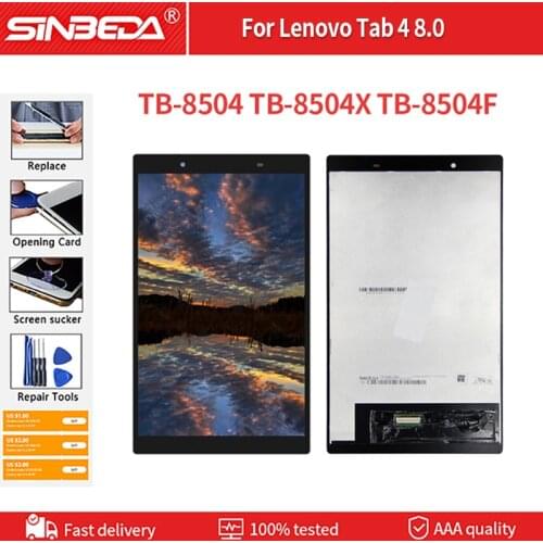 8.0" For Lenovo Tab 4 LCD TB-8504 TB-8504F TB-8504N TB-8504X TB-8504P LCD Display Touch Screen Glass Sensor Assembly Free Tools