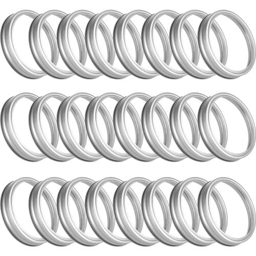 24pcs/lot 86mm Mason Canning Bands Rings Regular/Wide Mouth Silver Screw Band fits for Mason Can Jar Cap Cover Storage Bottles